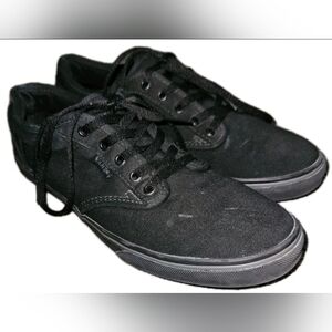 Vans Atwood Triple Black Canvas Sneakers - Women’s 7.5 - LIKE NEW